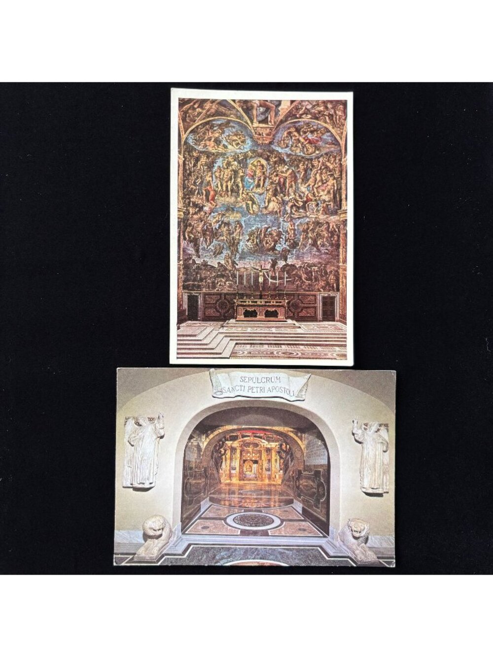 Vintage Postcard Lot Vatican City Sistine Chapel Last Judgment St Peter Tomb